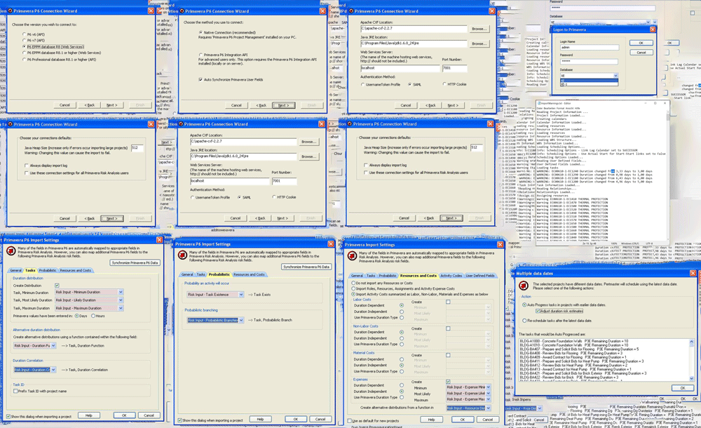 Risc Analysis kann XER und MPP-Dateien aus Primavera und Microsoft Project laden oder Direkt auf eine Datenbank aufgesetzt werden
